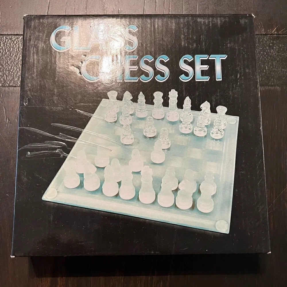 Vintage Glass Chest Set  Original Box